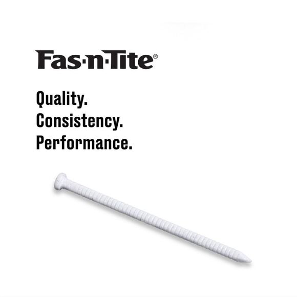 🏖 Fas-n-Tite White Panel Nails Finishing Nails Steel 1" - Picture 2 of 6